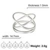 Cazador Stainless Steel Geometric Cross Rings for Women Minimalist Gold Color Finger Rings 2026 Jewelry Mother Day Party Gift