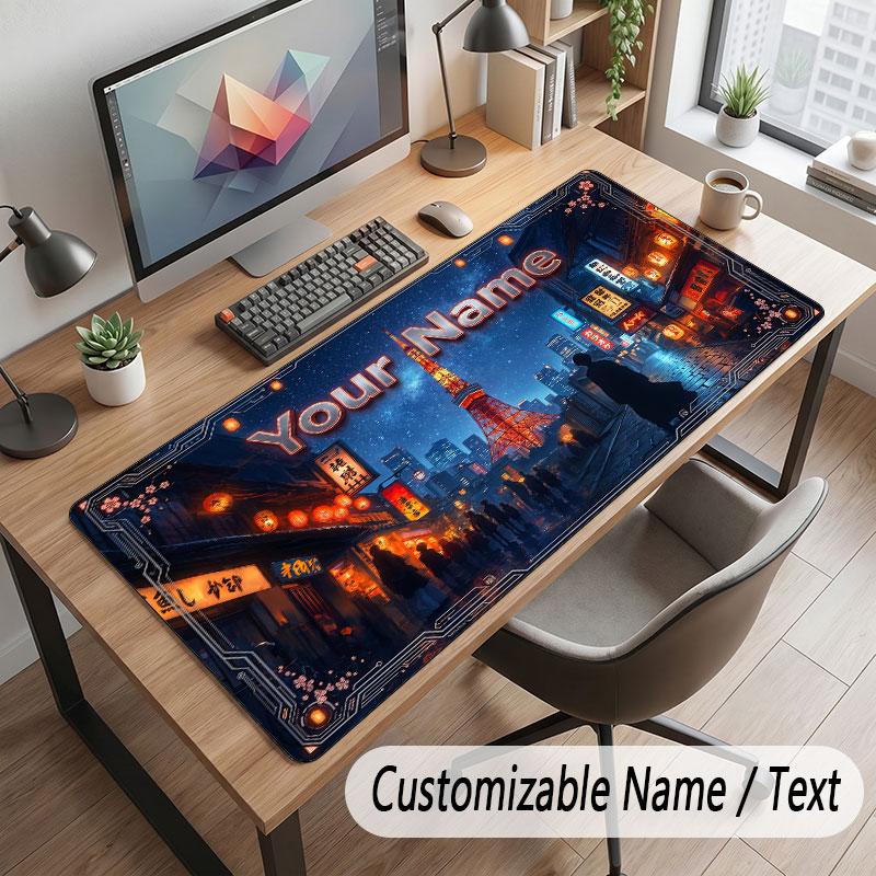 Neonowy Kolorowy Motyw Spersonalizowana Podkładka pod Mysz Personalizowany Nadruk Imię Tekst Mata na Biurko do Domowego Biura Dekoracja Stołu