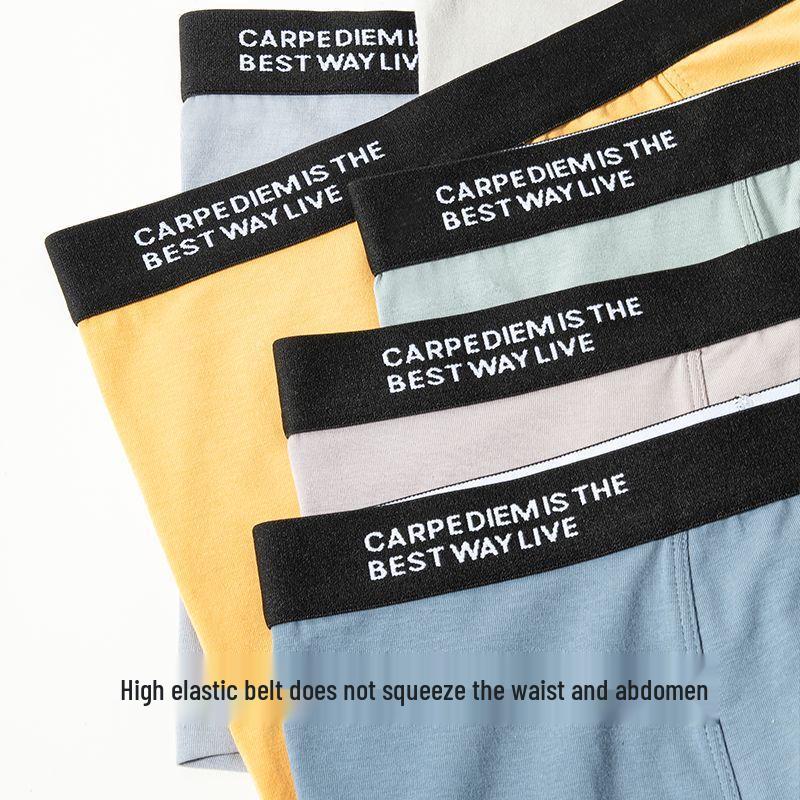 B.JOBSEN Men's 7A Antibacterial Cotton Boxer Briefs 2-Pack