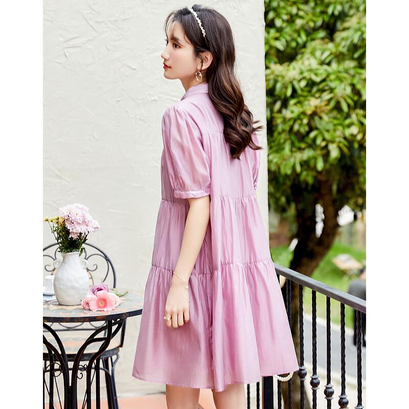 Elegant Short Sleeve A-Line Dress