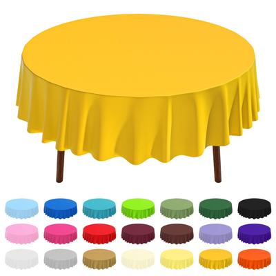 4er-Pack Premium Einweg-Plastiktischdecke 84" Runde Tischabdeckung für Geburtstage, Hochzeiten, Weihnachten, Jubiläen