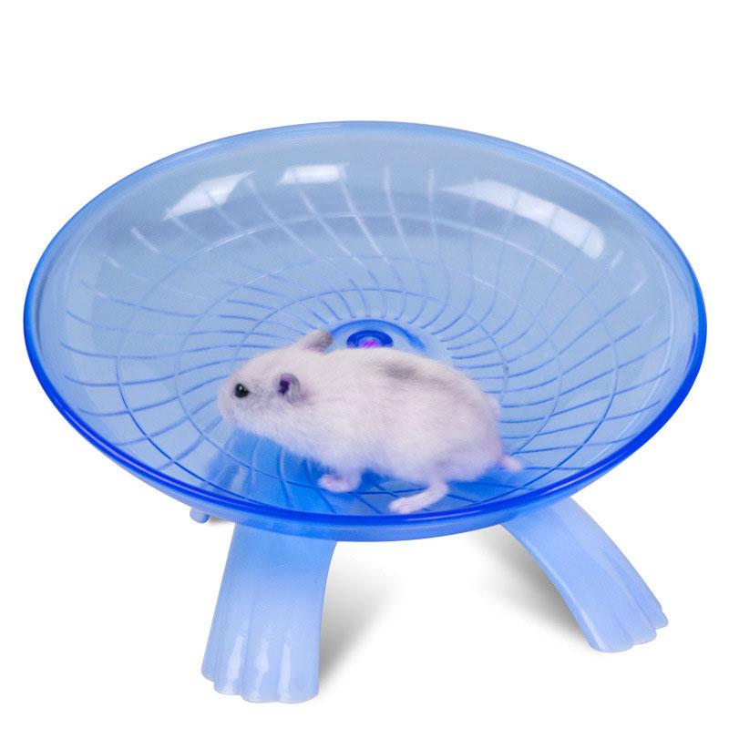 Pet Hamster Flying Saucer Toy Exercise Squirrel Wheel Mouse Running Disc Rat Toys Cage Small Animal Hamster Accessories