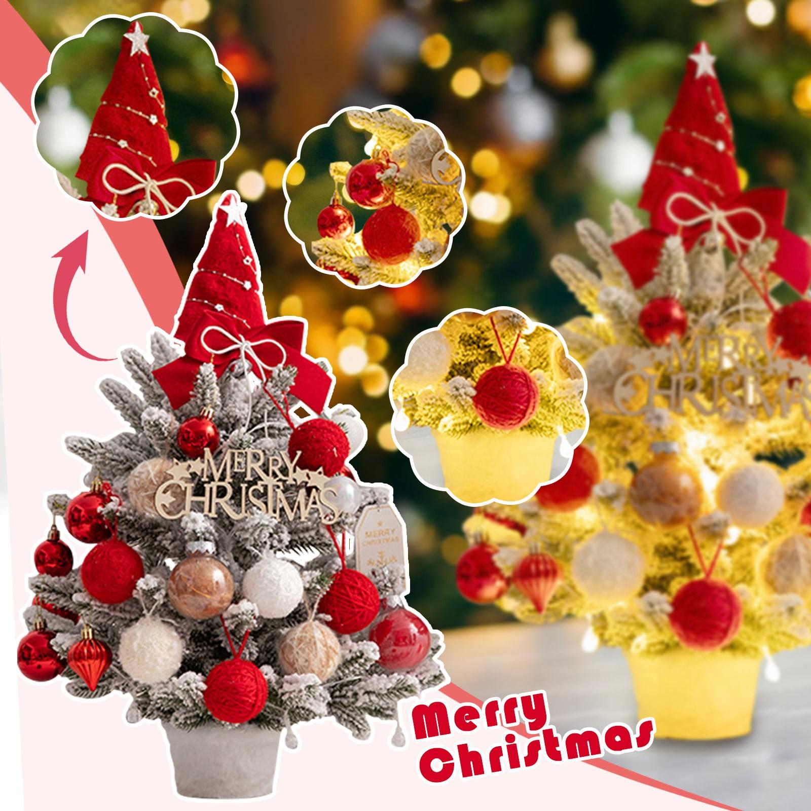 

Рождественский стол Светодиодная рождественская елка Светящиеся елочные украшения Праздничные украшения Рождественские украшения Украшения для стола Украшения One Size красный