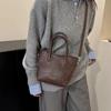 Retro Pu Leather Shoulder Bag For Women Tote Bag Fashion Commuter Crossbody Bag
