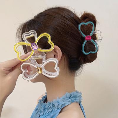 Large Bow Jelly Hair Claw Hairpin Women Girls  Korean Sweet Shark Grab Hair Clip Headwear Hair Accessories