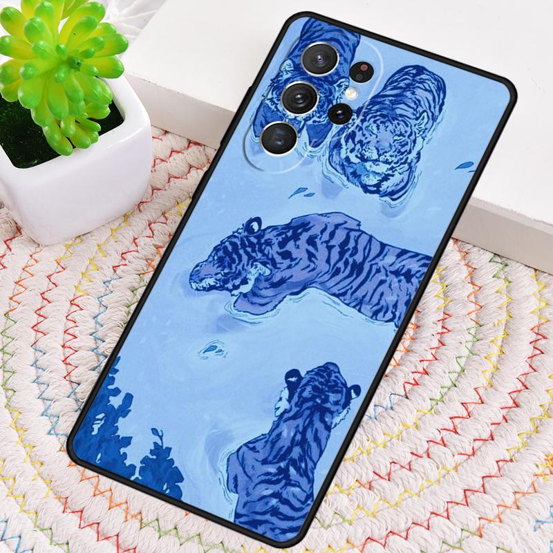 Tiger Sketch Art TPU Phone Case For Samsung Galaxy note 10 pro S26 S25 S24 S23 S22 Ultra Plus S21 FE S20 Shockproof Cover