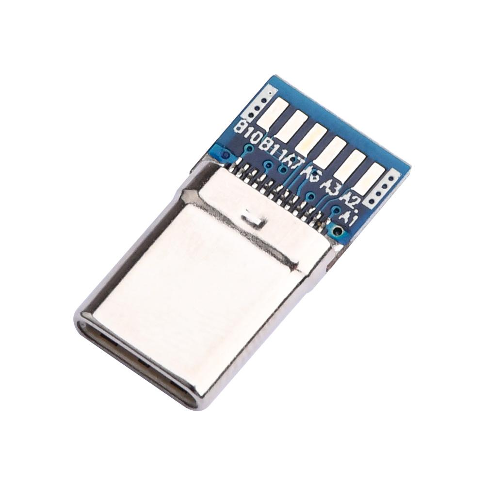 

USB Type-C 3.1 24-контактний штекерний роз єм Пайка Адаптер Роз єми для зарядки Type-C Штекер/Гніздо Аксесуари для кабелів Ремонт