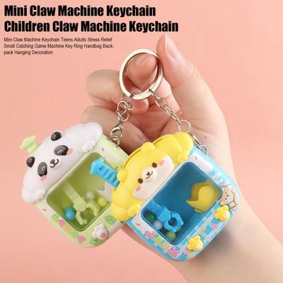 Mini kľúčenka s pazúrovým automatom pre tínedžerov a dospelých, na odbúranie stresu, malý chytací automat, krúžok na kľúče, prívesok na kabelku, ruksak, dekorácia na zavesenie