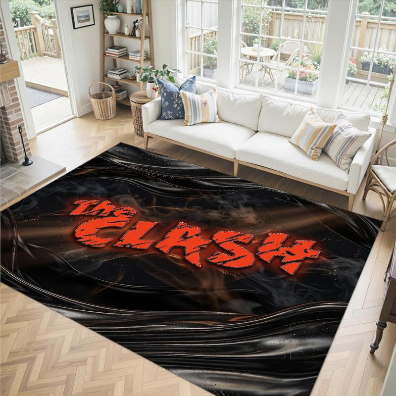 The Clash Design Crystal Velvet Carpet Cozy Non?Slip Printed Rug For Bedroom Living Room Entrance