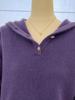 Cozy Purple Hooded Knit Sweater for Women - Soft & Stylish Autumn/Winter Essential