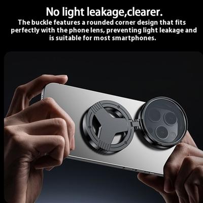 Filtro Polarizador CPL de 52mm para Vlogging em Smartphone Suporte Magnético Clipe Suporte Compatível com iPhone 16 15 14 Pro Max
