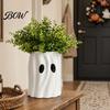 Ghost Planter Planter, Halloween Shaped Bucket, Cute Desktop Candy Small Resin Plant Pot Bowl for Home Office Shelf, Indoor Party Decor Decorative