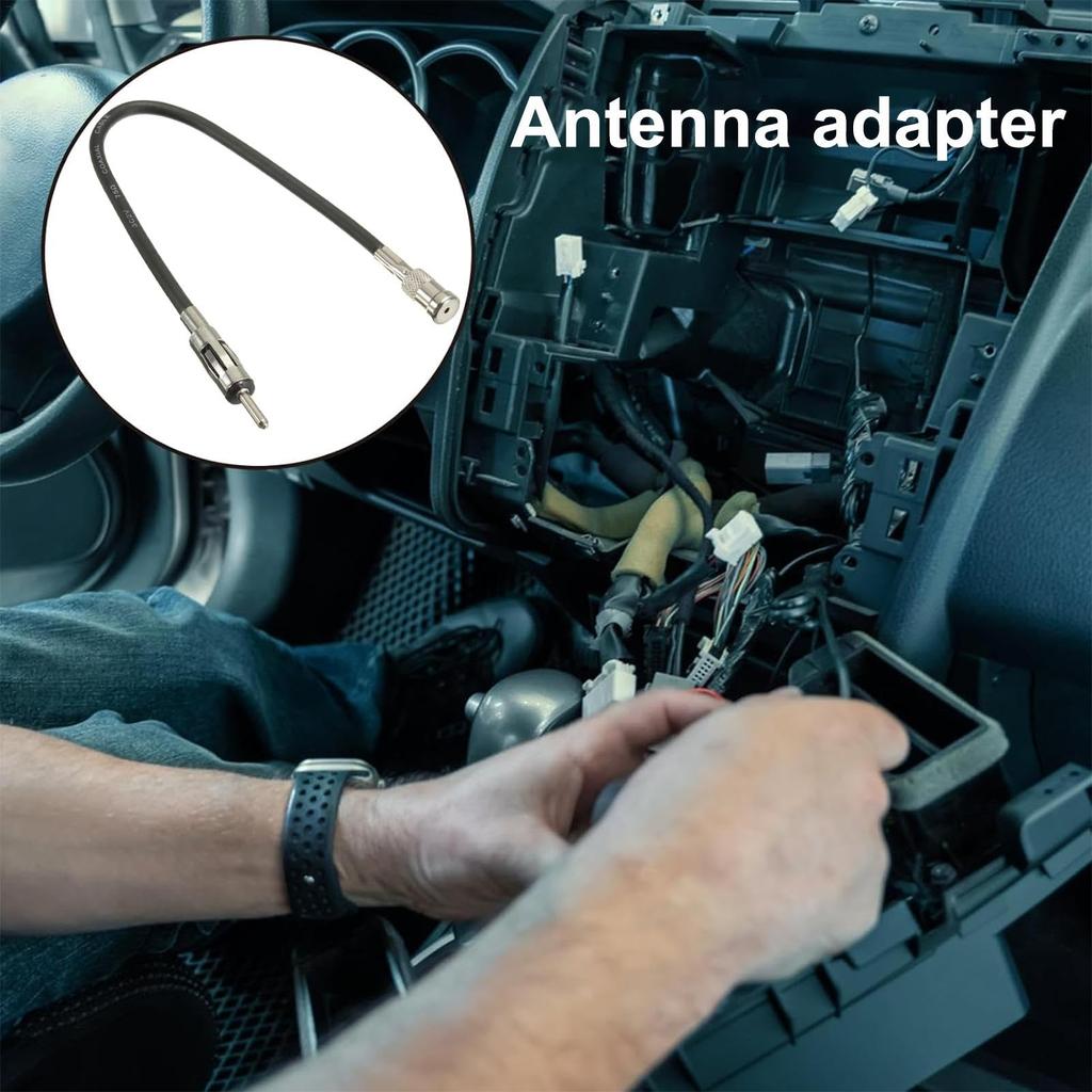 Radio Antenna Adapter, with Cable Extension Piece Compatible with All Vehicles Antenna Adapter Dan