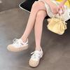 Baotou Sandals Women's New Summer Thick-soled Heightening Leather Hollowed-out Breathable Versatile Casual Empty White Shoes