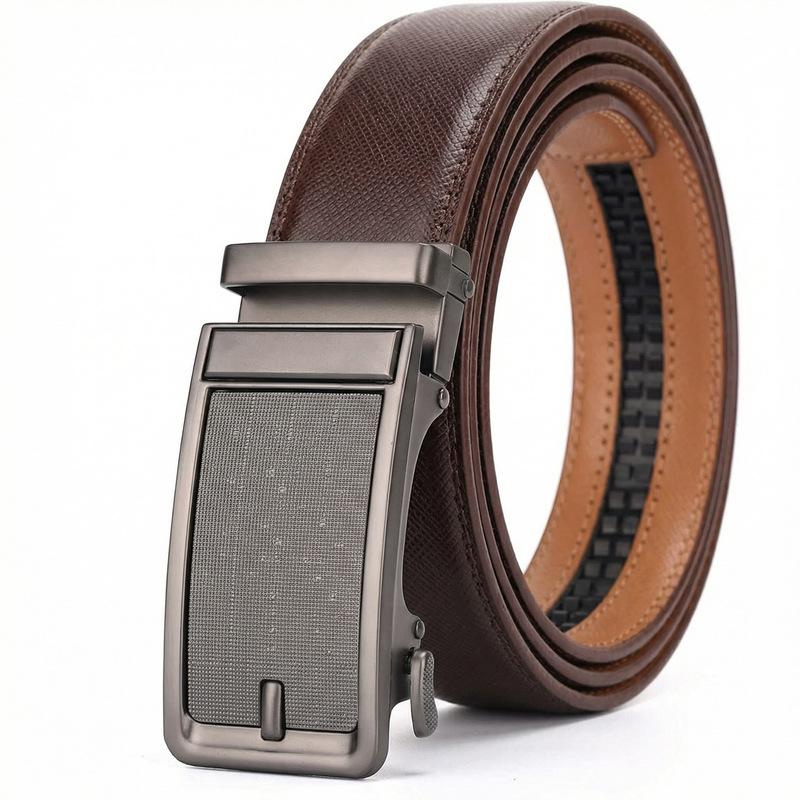 Мужской Автоматический Ремень из Коровьей Кожи Мужской Высококачественный Бизнес-Повседневный Универсальный Новый Ремень Ремень Новый 110cm