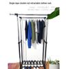Adjustable Double-Pole Mobile Clothes Drying Rack