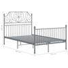 Vidaxl Bed Frame, Grey, Metal, 120 X 200 Cm