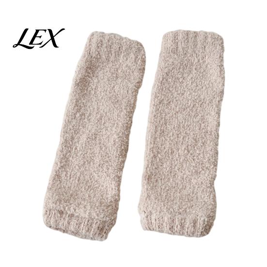 Cozy Indoor Loungewear Socks Thickened Thermal Knee Sleeve for Women, Winter Warm Coral Fleece Leg Warmers, Breathable Heat Storage Pads Skiing