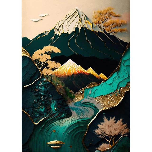 

Великолепный Изумрудный Золотой Растение Пейзаж Принты Постер Холст Картина Современное Настенное Искусство Картины Гостиная Спальня Домашнее Украшение 21x30cm No Framed