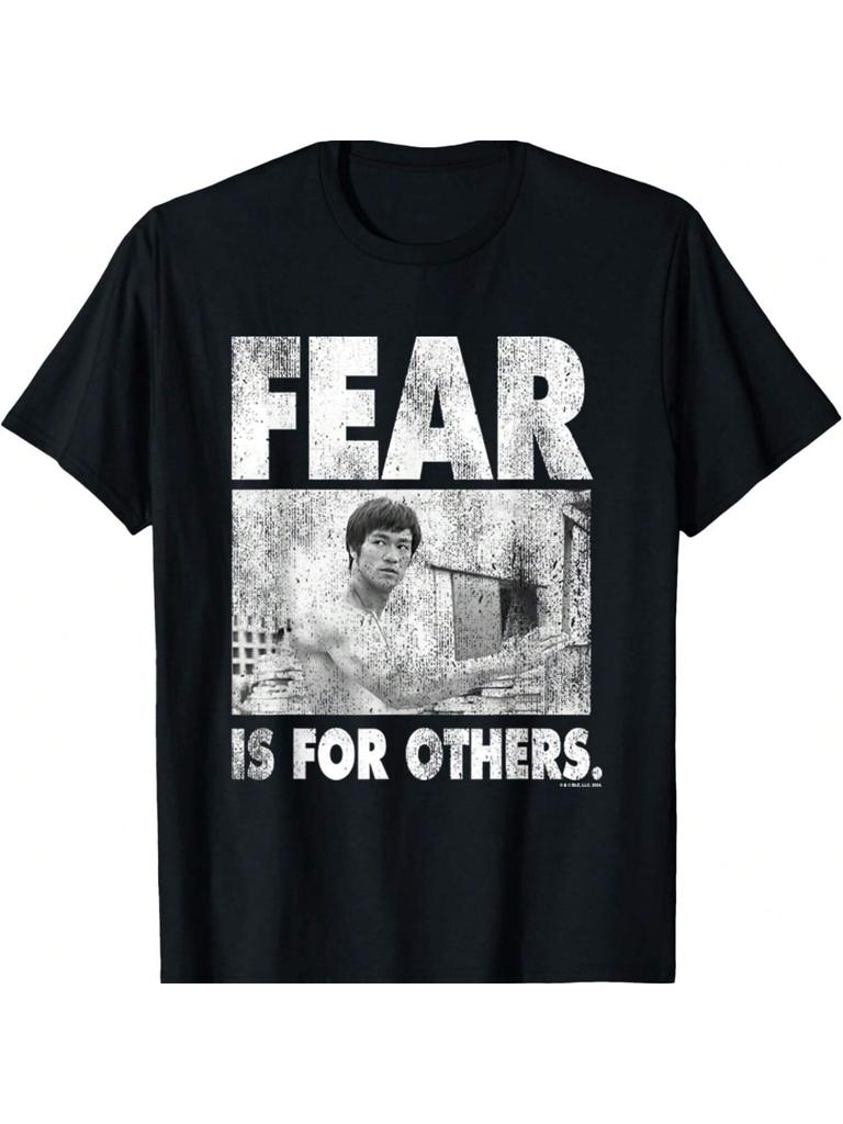 Bruce Lees Fear Is For Others Distressed Poster T-Shirt