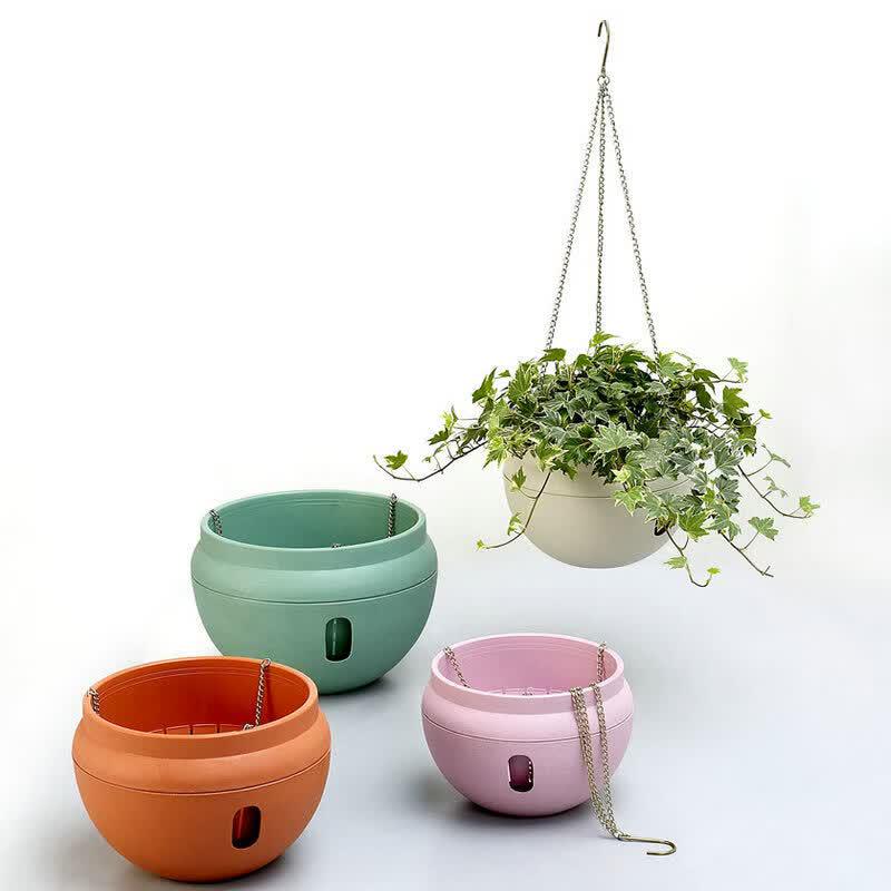Self-Watering Plastic Hanging Planter