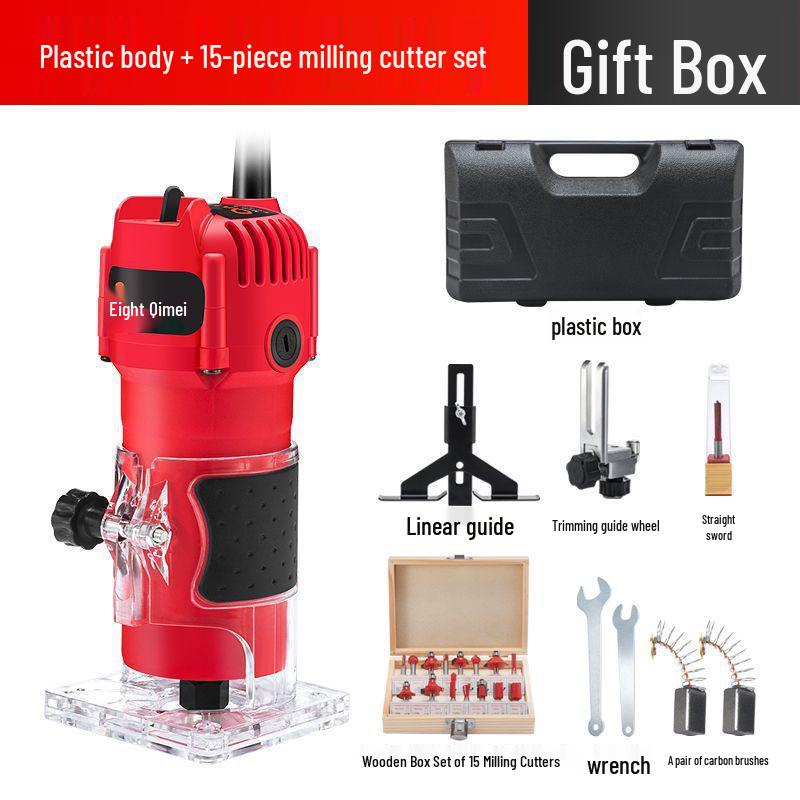 Industrial-Grade Multi-Functional Electric Router: Upside-Down Wood Trimmer & Carving Tool for Holes In Aluminum & Plastic Panels