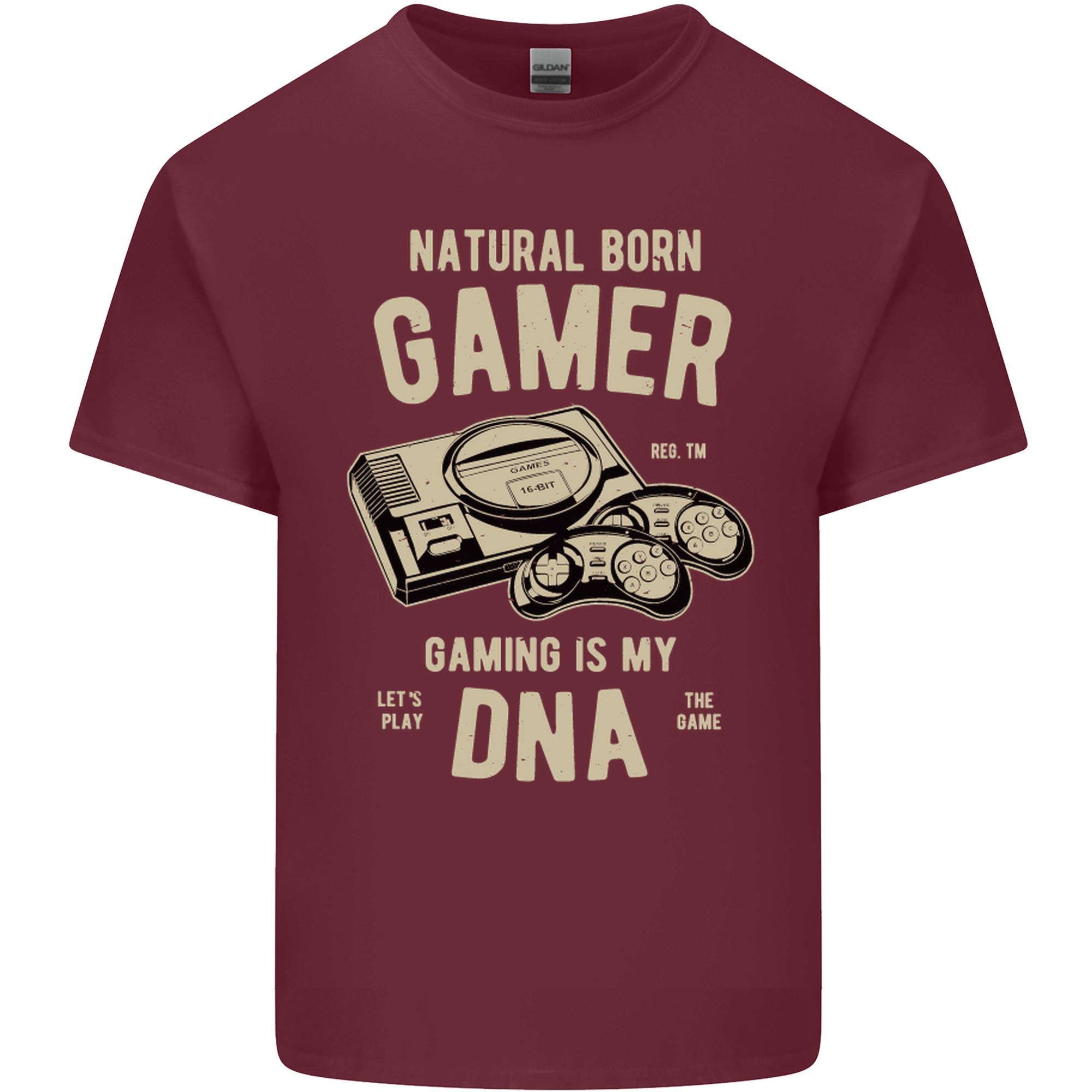 Natural Born Gamer Funny Gaming Unisexs Light Cotton TShirt S
