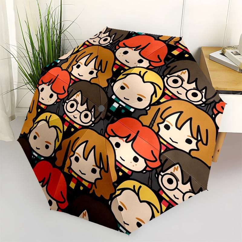 

1pc Harry Potter Characters Pattern Umbrella with Plastic Handle,Suitable for All Seasons Travel Outdoor Multi-functional UmbrellaDCS122