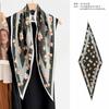 Thin spring and summer new mulberry silk silk scarf fashion diamond scarf thin silk wool scarf neck scarf versatile small scarf