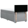 Vidaxl Cama Continental con Colchón, Gris Claro, Tela, 90X200 Cm
