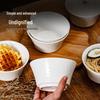 ZISIZ French Embossed Elegant White Ceramic Bowl Set