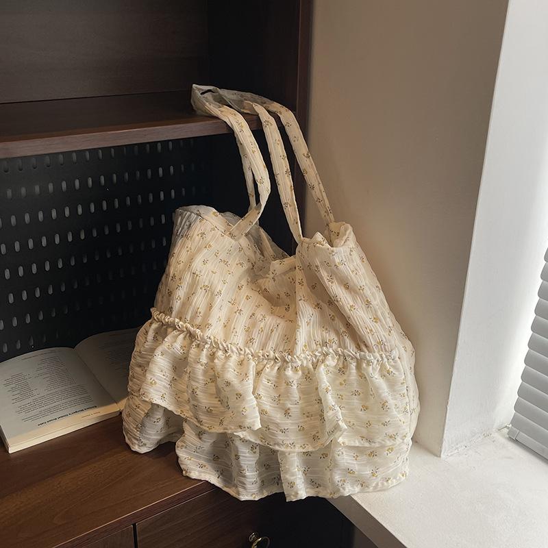 Fashion Floral Tote Bag Women's New Summer Small Fresh Bag Large Capacity Casual Shoulder Bag