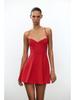 2025 Women's Spicy Girl Backless Slimming Sleeveless Short Dress, European & American Style