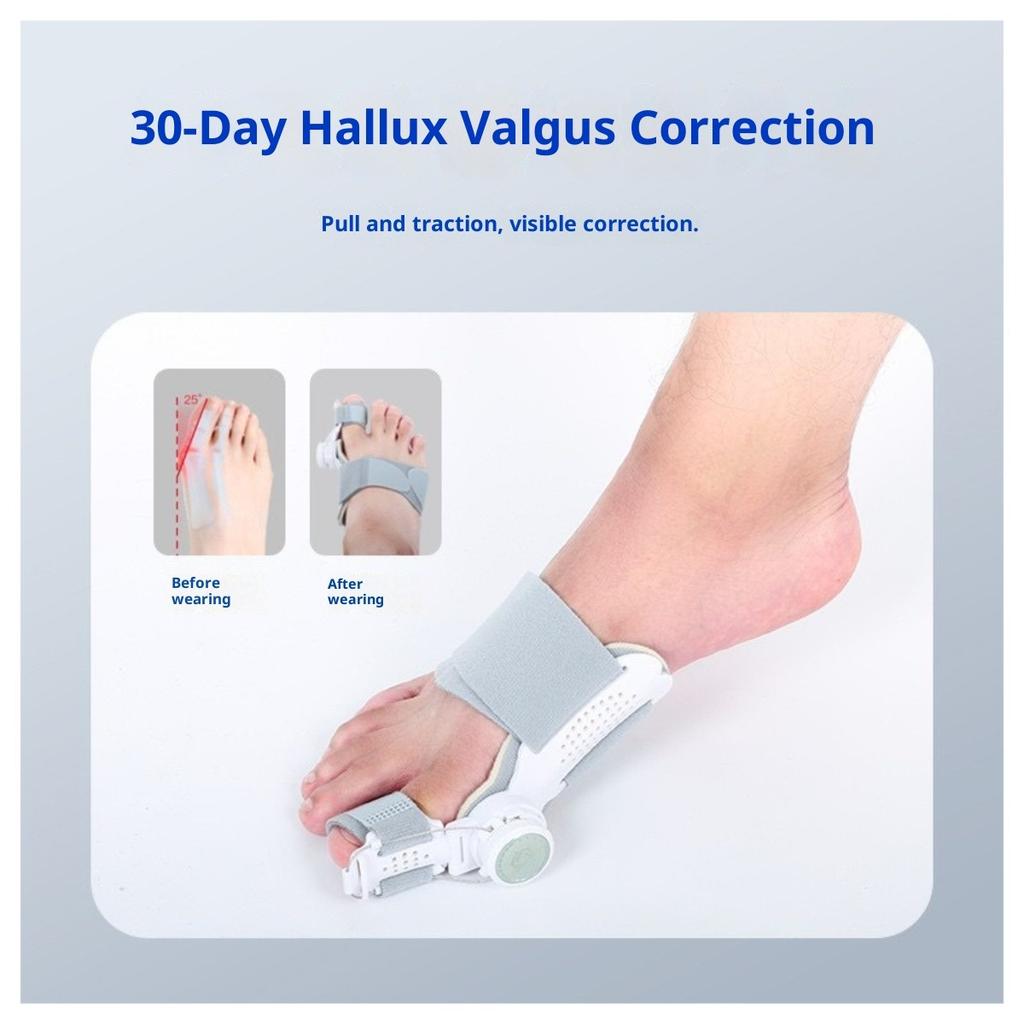 Korektor vbočeného palce Nastavitelný knoflík Oddělovač prstů palce Velikost pro muže i ženy Korektor překrývajících se kostí palce