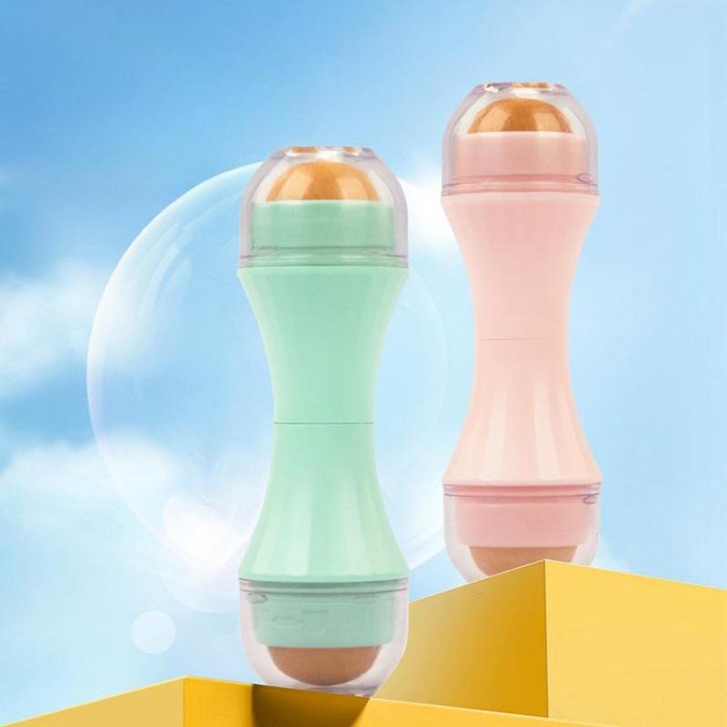 Volcano Stone Double Head Rolling Ball Facial Massager with Strong Oil Removal and Pore Cleansing Effect