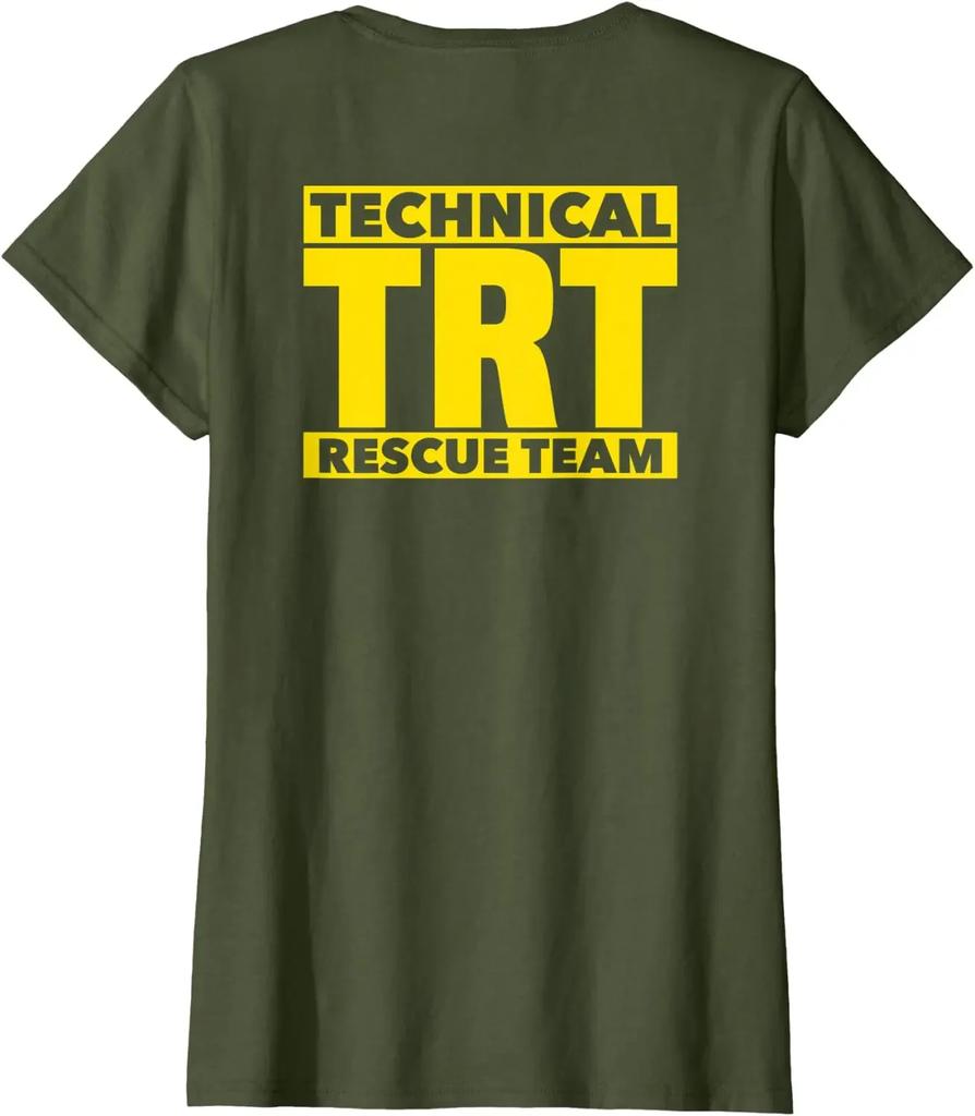 Summer Cotton O-Neck Short Sleeve T Shirt S-5xl Rescue Team Uniform TRT Fire Search EMS EMT Duty T-Shirt clothing new