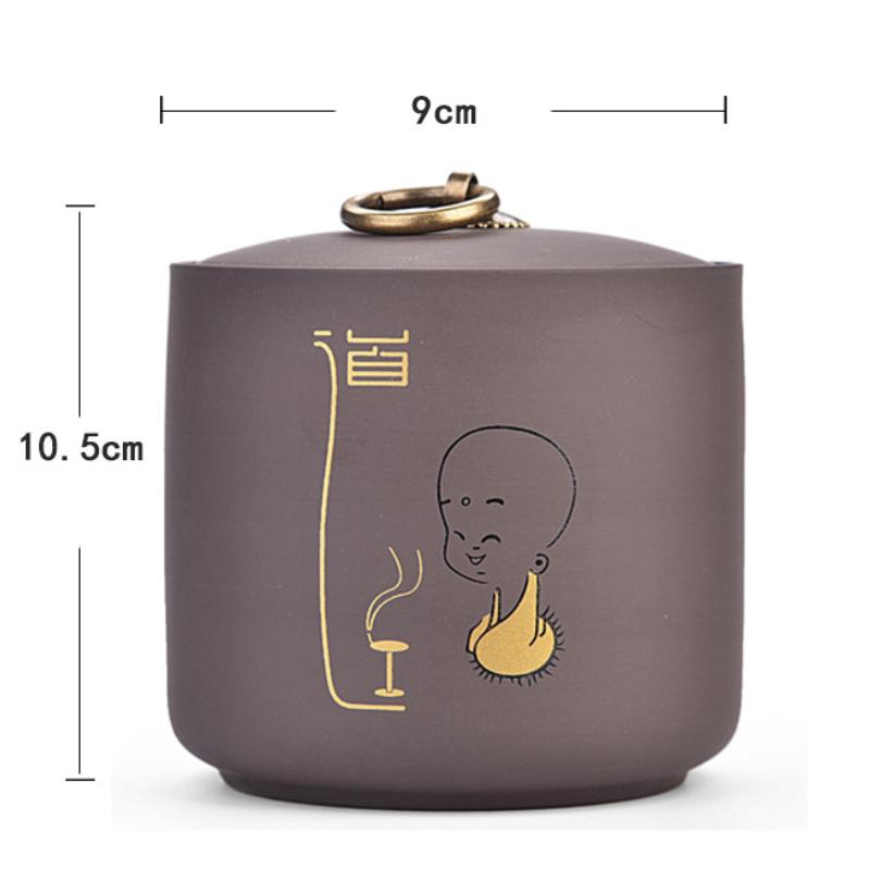 Purple Clay Tea Caddies Pu'er Tea Tin Household Sealed Jar Kitchen Dried Fruit Food Moisture-proof Storage Cans Tea Storage Tank