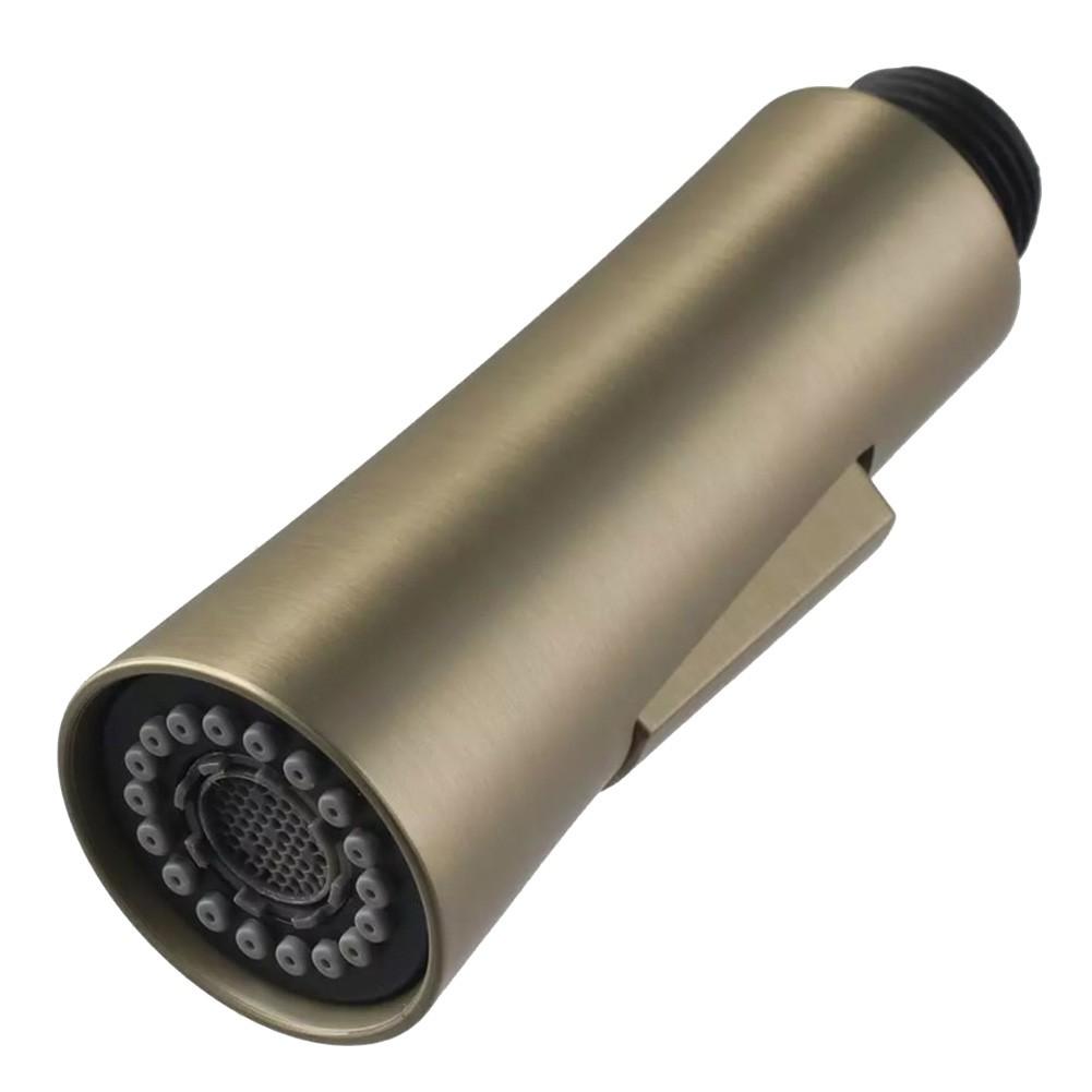Cabezal de Ducha Extraíble de 1.8 GPM con Interruptor de Chorro Dorado Cepillado