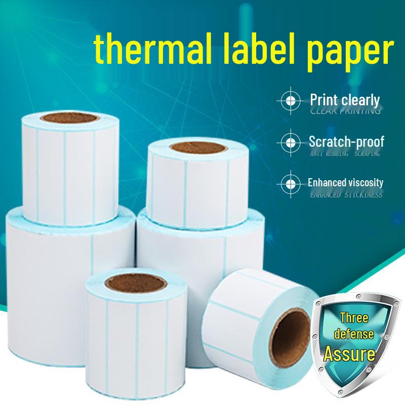 Durable Thermal Paper Labels for Supermarket Barcode Printing and Special Adhesive Packaging.