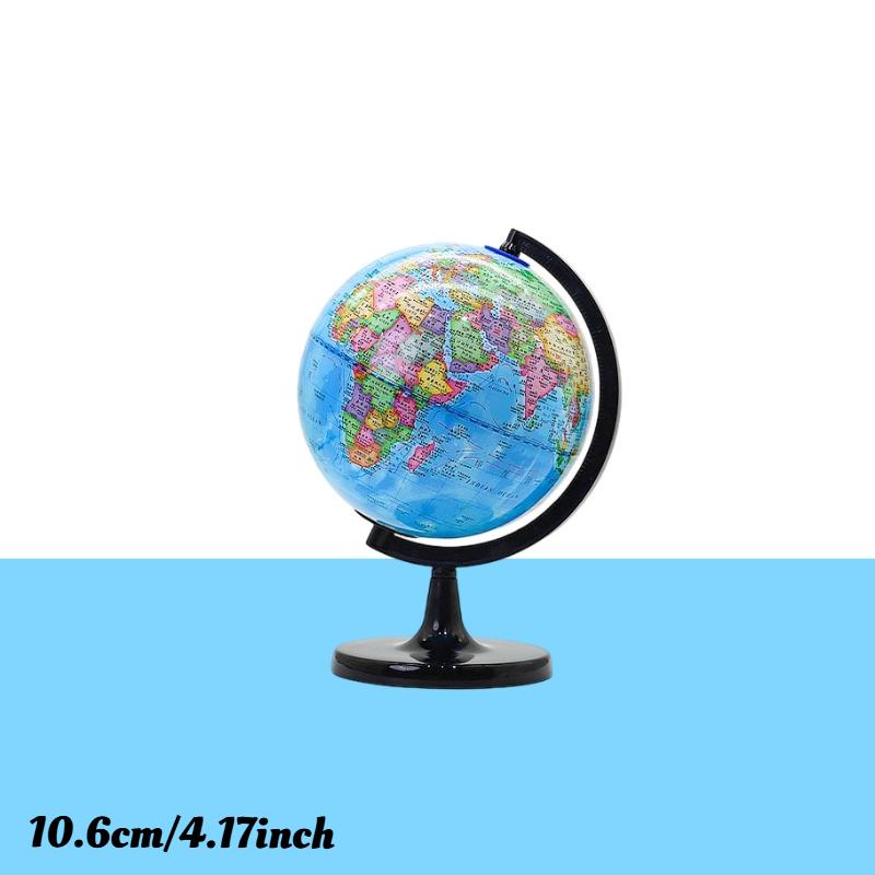 1pc Classroom Teaching Globe Set, HD English World Map with 360° Swivel Base, Standard Geography Resource for Schools