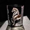 Horse Edo Kiriko Crystal Whisky Wine Glass Implies Success Hand Carving Cup Brandy Liquor Snifter Beer Mug Gift Box Dropshipping