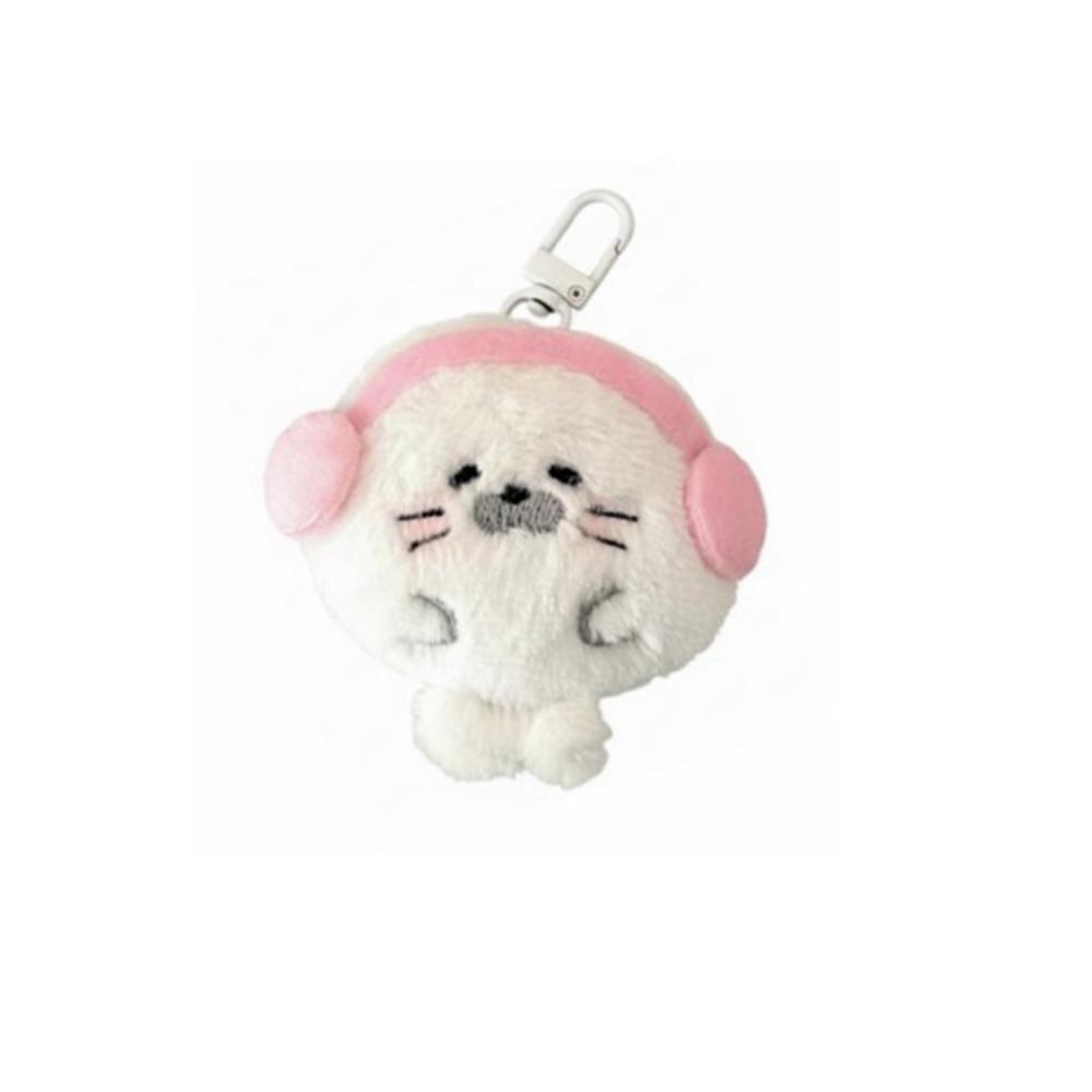 Pendentif phoque en peluche kawaii, porte-clés phoque doux et duveteux, cadeau de Noël