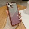 Suitable for IPhone15, Gradient Glitter Phone Case 14pro, Lens Glitter, Apple 13 Electroplated Anti-drop Protective Case