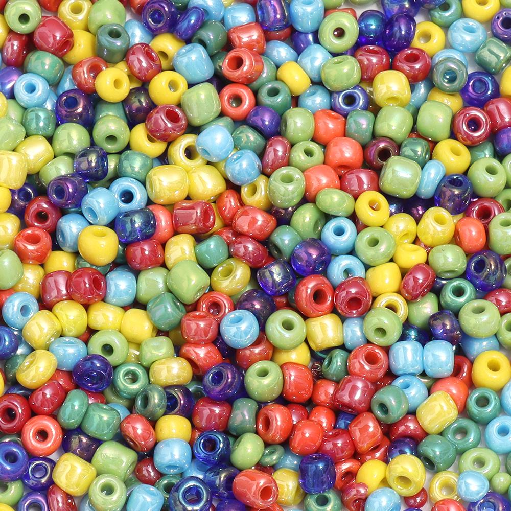 40g/lot 4mm Glass Rice Beads Solid Color Round Loose DIY Seed Bead for Bracelets Earrings Jewelry Making Beaded Accessories