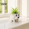 Healing Desk Decor 2 Pcs Dog Planter Pot, Funny 3D Printed Animal Planter, Cute Puppy Flower Pot for Home Office Indoor Outdoor Compact Holder