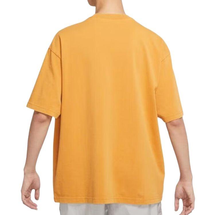 Men's Air Jordan FW22 Logo Label Loose Round Neck Short Sleeve Yellow T-Shirt DZ0605-712