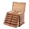 High-End Vintage Solid Wood Multi-layer Jewelry Box with Lock - Large Capacity for Necklace & Ring Storage