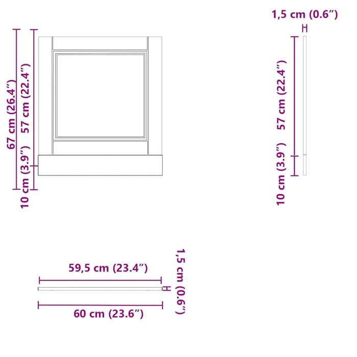 VidaXL Dishwasher Panel Porto White 60x1.5x67 Cm 854137