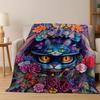 Dream Cheshire Cat Alice In Wonderland Cartoon Flannel Blanket,Cozy Soft Throw Blanket for Home Bedroom Bed Sofa Cover Gift Kid