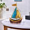 Metal Turkish Ship Boat Naav Showpiece Figurine for Home Decor Living Room Tabletop Desktop Side Corner, Home Decorative Items